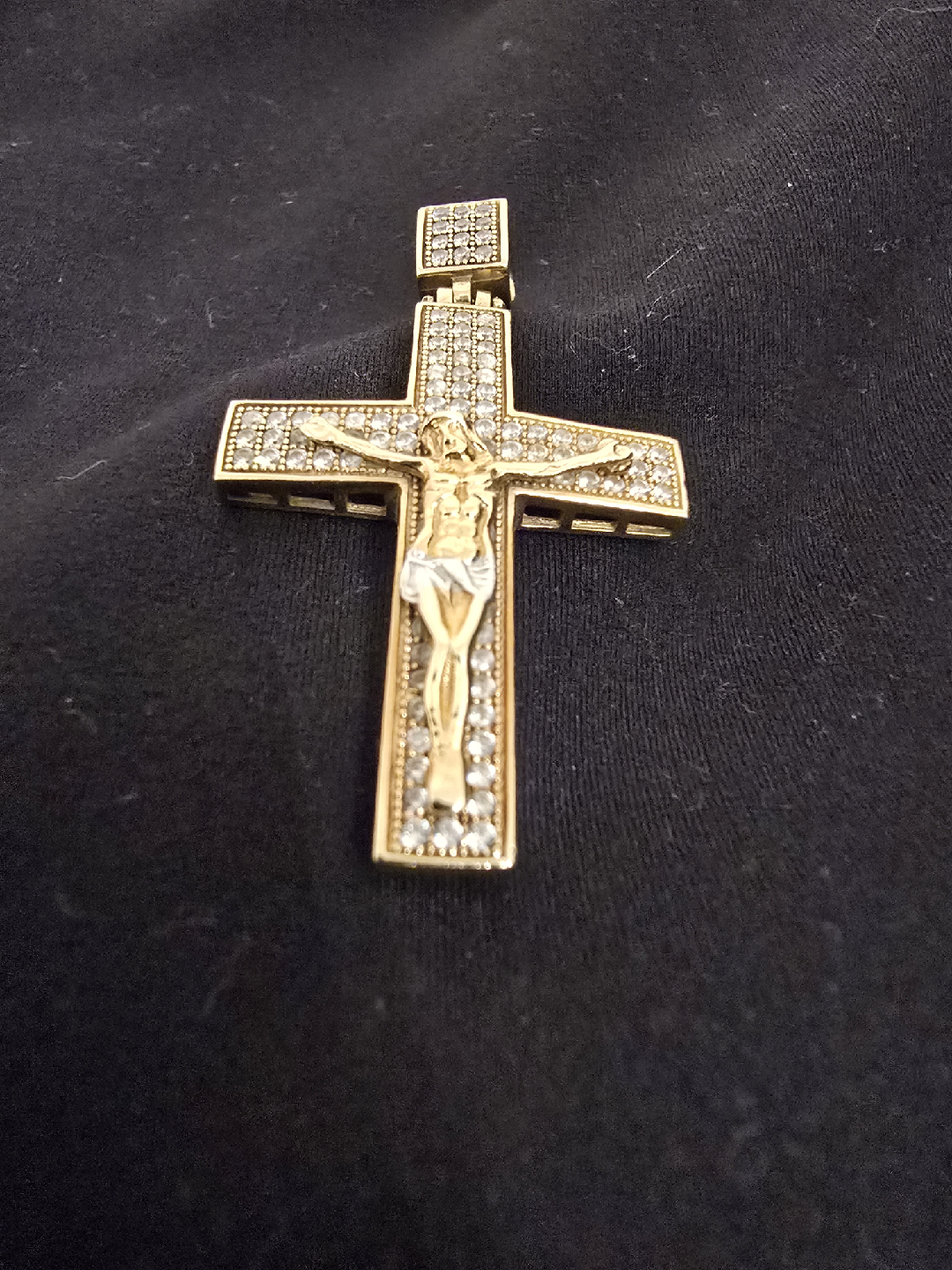 10k Gold Jesus Piece Pendant, zirconia - photo 2