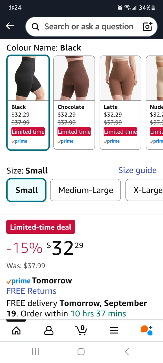 Shapermint High-Waisted Shaper Shorts - XS/S image indicator(8)