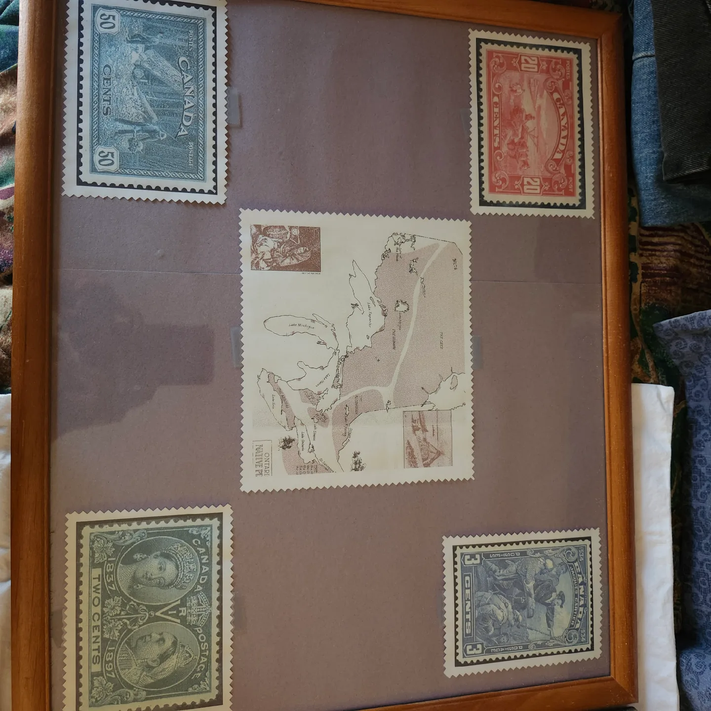 Framed Oversided Canadian Stamp Collection image indicator(7)