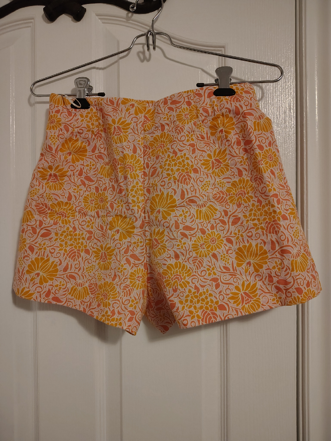 Zara Floral Print Shorts - Orange & Yellow - photo 3