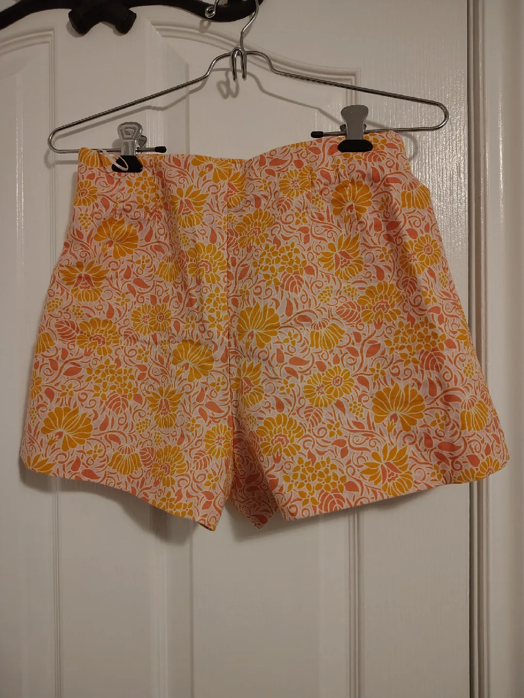 Zara Floral Print Shorts - Orange & Yellow image indicator(3)