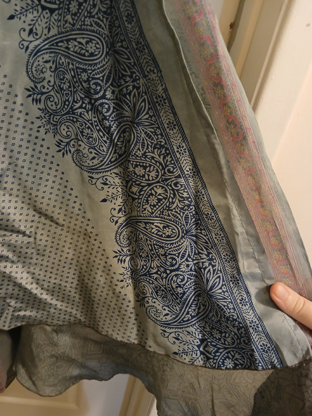 Patterned Silk Wrap Skirt - photo 2