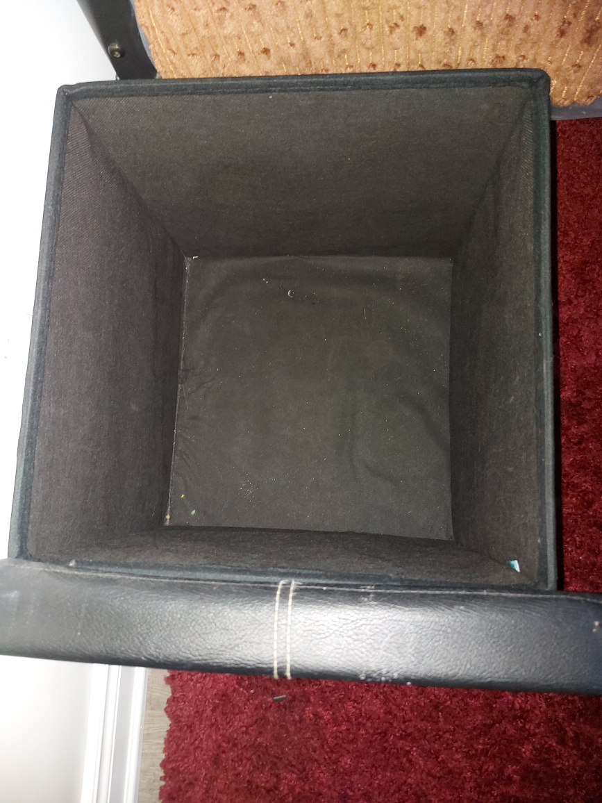 Black Storage Ottoman