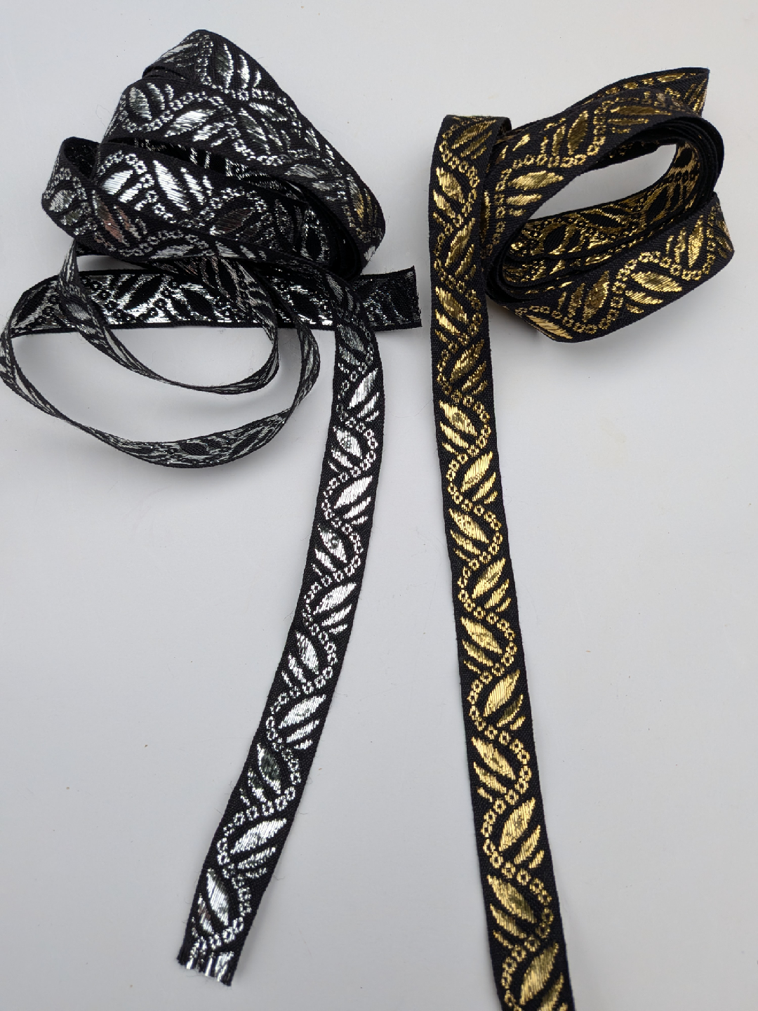 Decorative Black & Metallic vintage Trim - Gold & Silver - photo 2