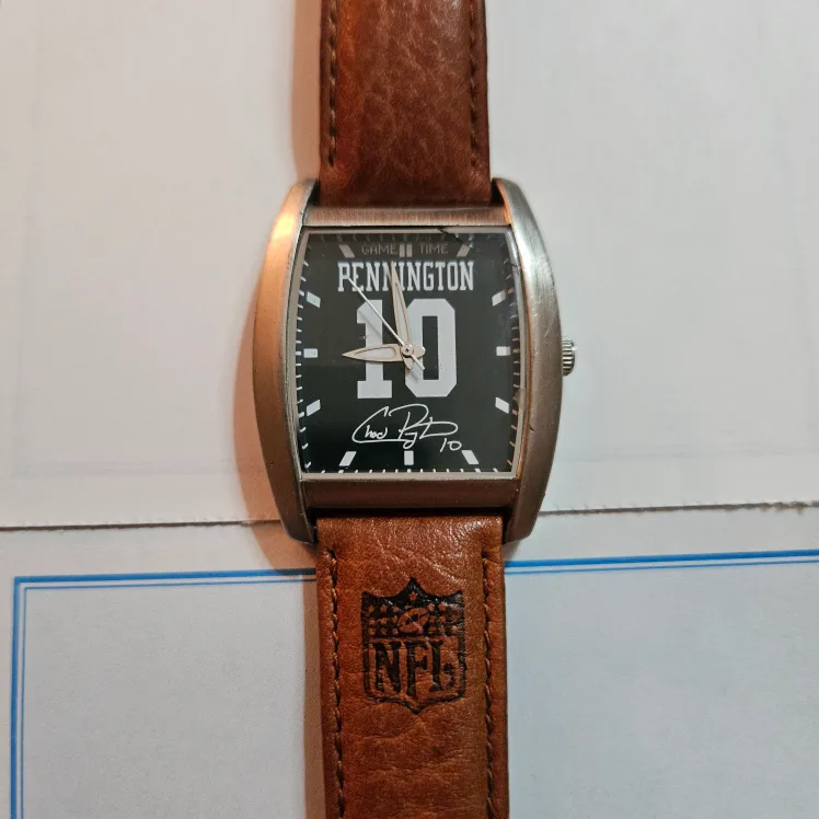 VTG NFL Pennington #10 Stainless steel Japan Movement image indicator(2)