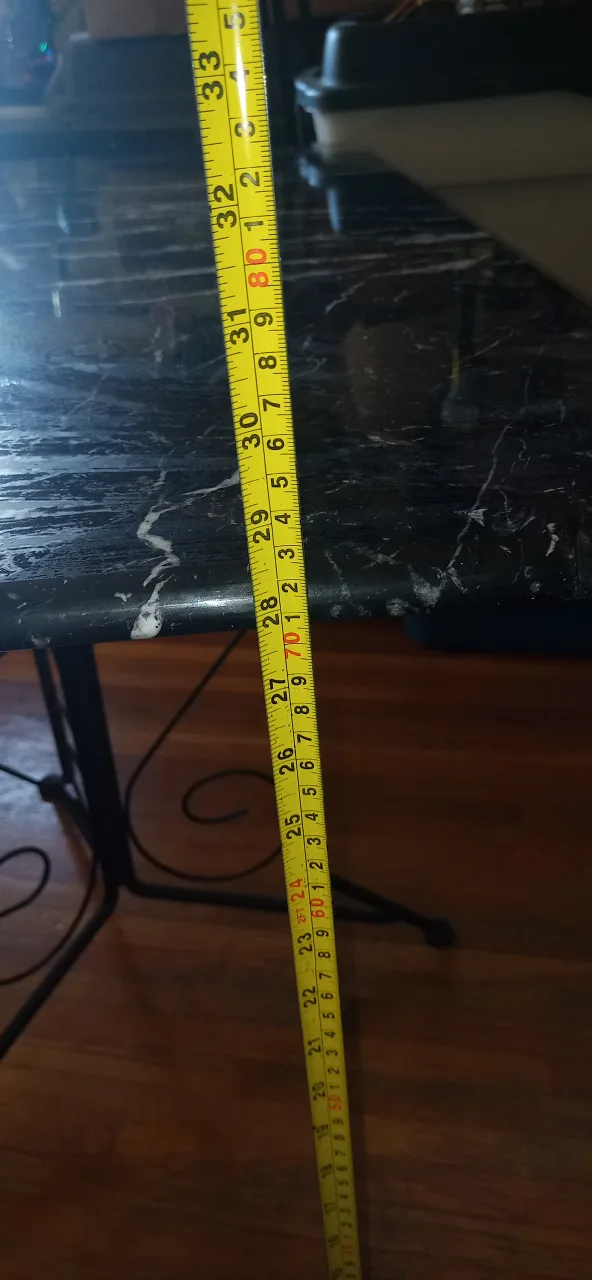 Marble Top Table - Black image indicator(4)