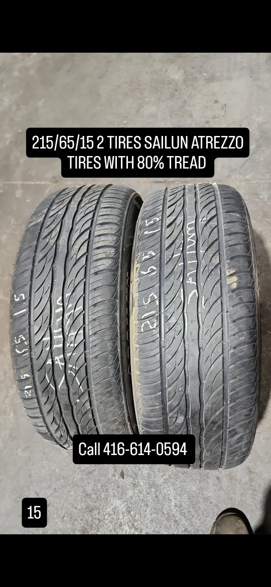 Sailun Atrezzo Tires 215/65/15 - 80% Tread thumbnail