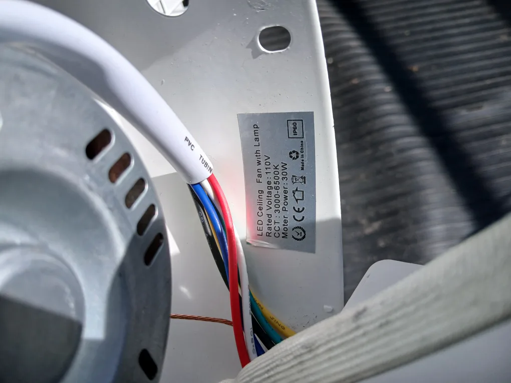 UNTESTED - LED Ceiling Fan with Lamp image indicator(4)