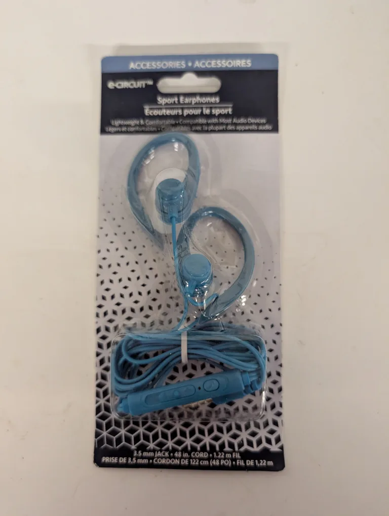 New E-Circuit Sport Earphones - Blue #freecycle thumbnail