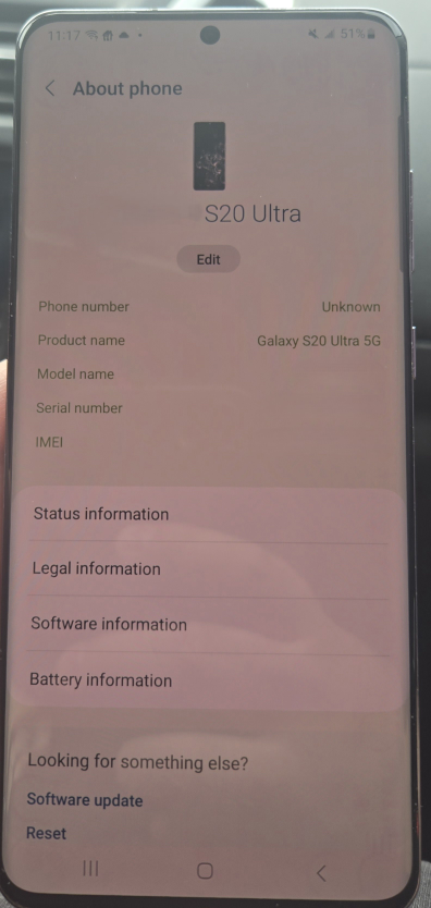Samsung Galaxy S20 Ultra 5G 128GB OBO