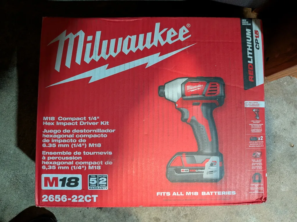 Milwaukee M18 Compact 1/4" Hex Impact Driver Kit - New thumbnail