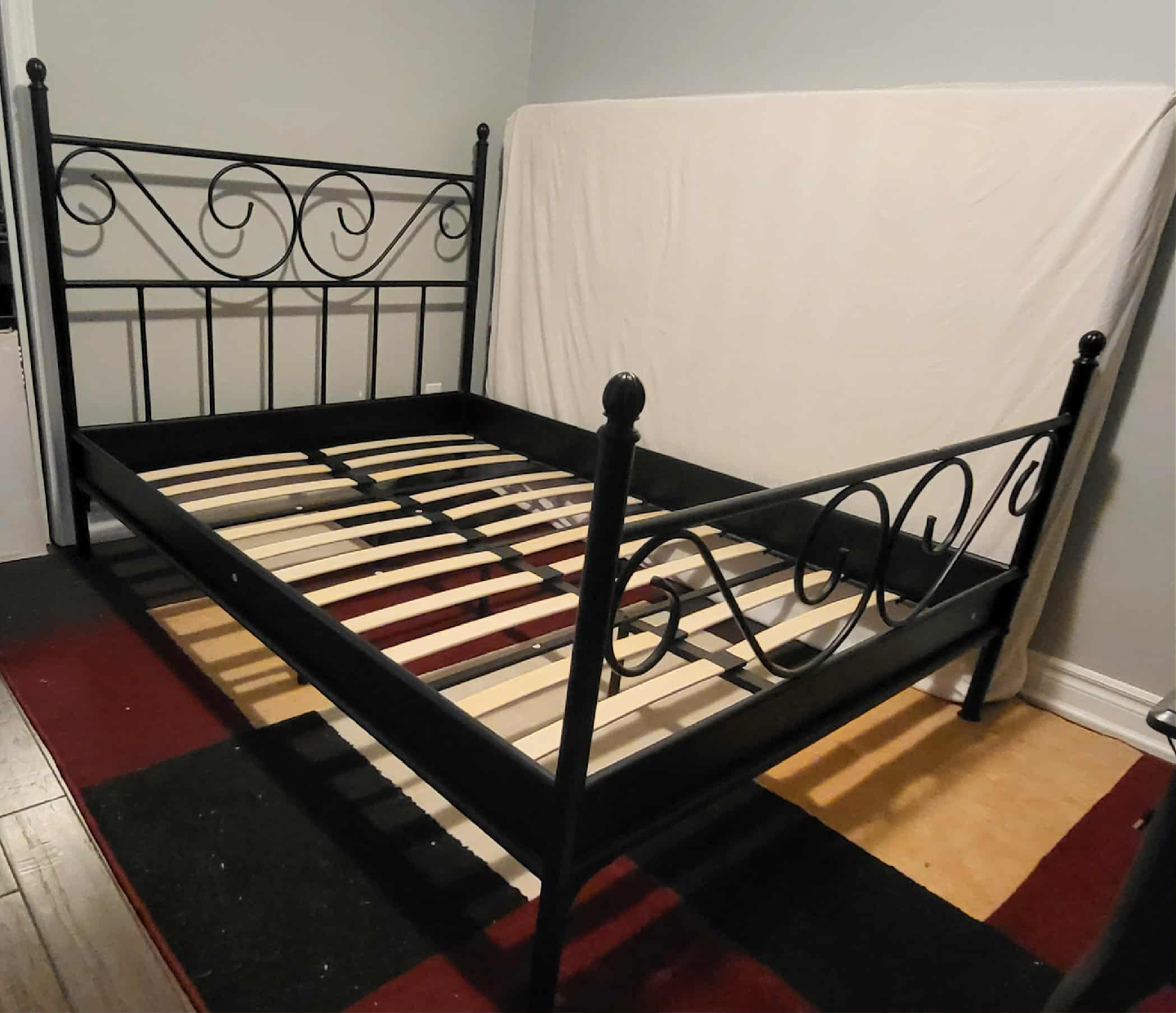 Black Metal Bed Frame - double