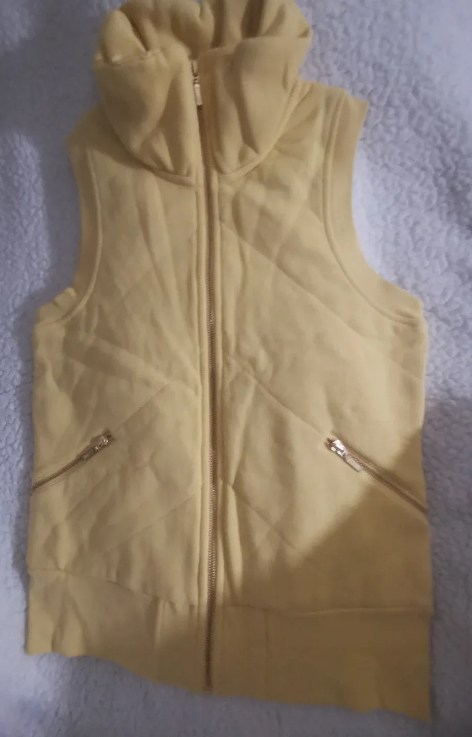 Yellow Quilted Vest thumbnail