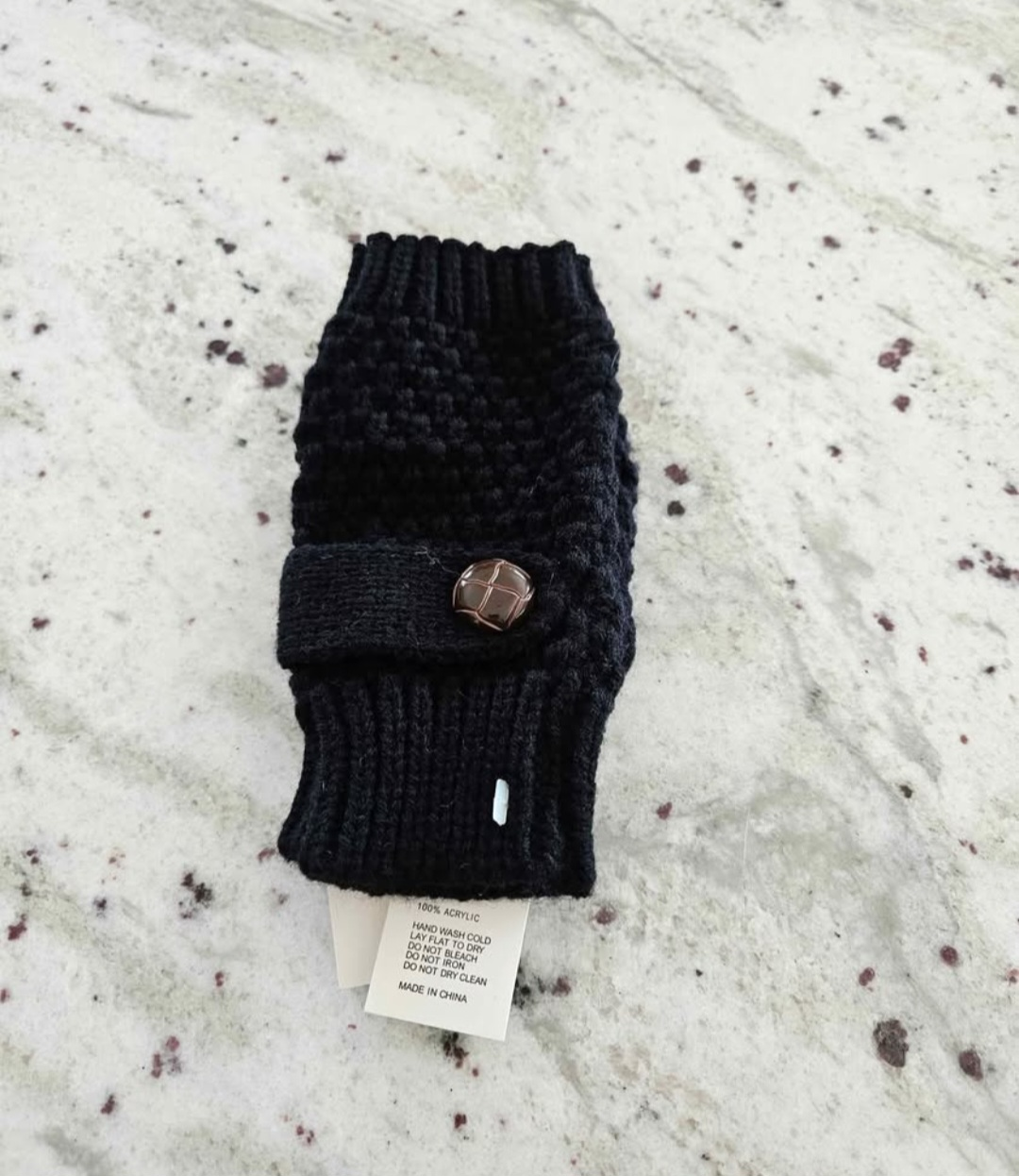 Black Fingerless Gloves - photo 3
