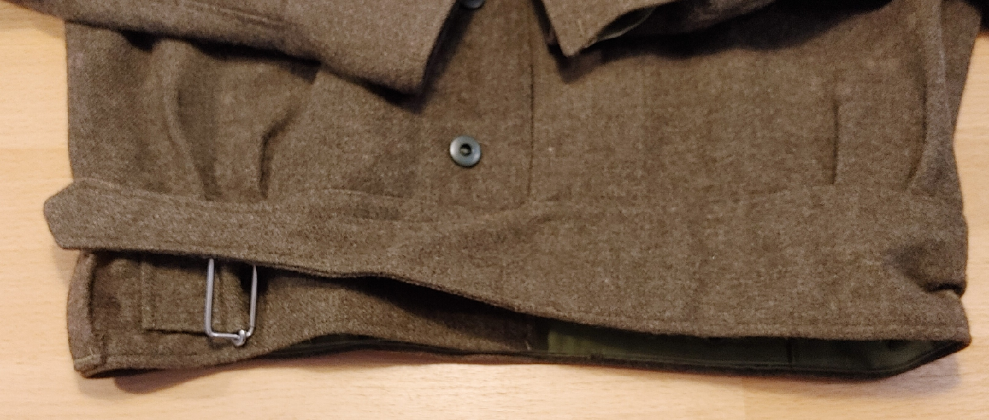 Vintage Wool Military Jacket - Olive Green - photo 4