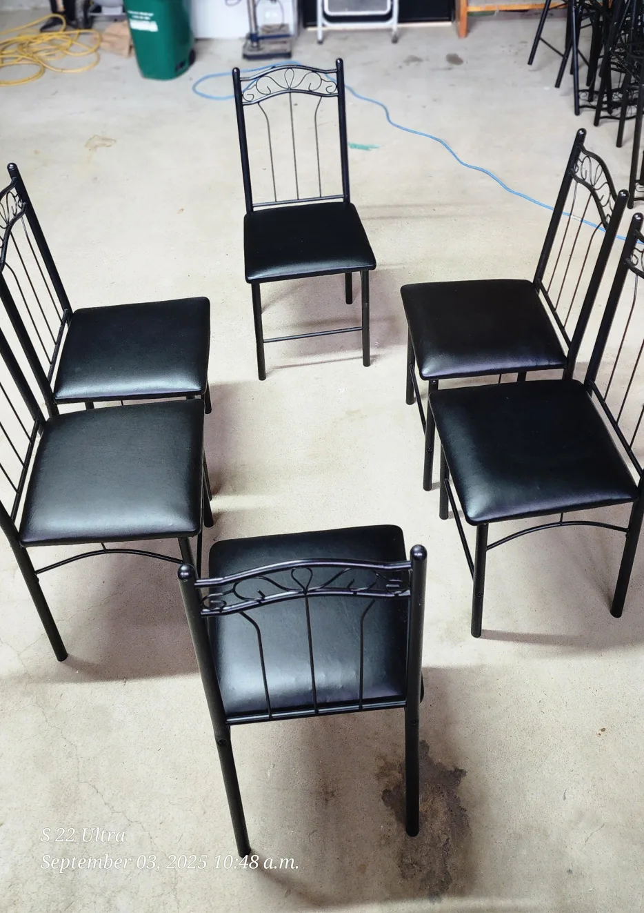 Black Metal Dining Chairs - Set of 6 image indicator(3)