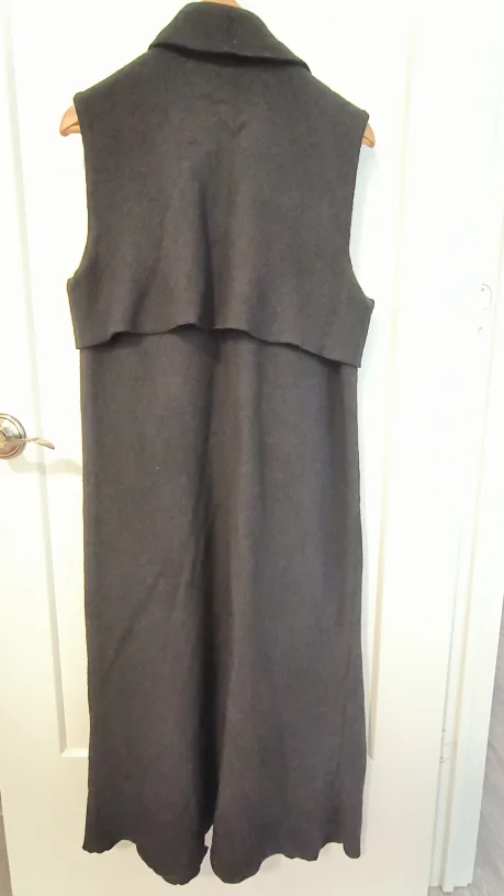 ZARA Sleeveless Black Duster Vest - Size M image indicator(2)