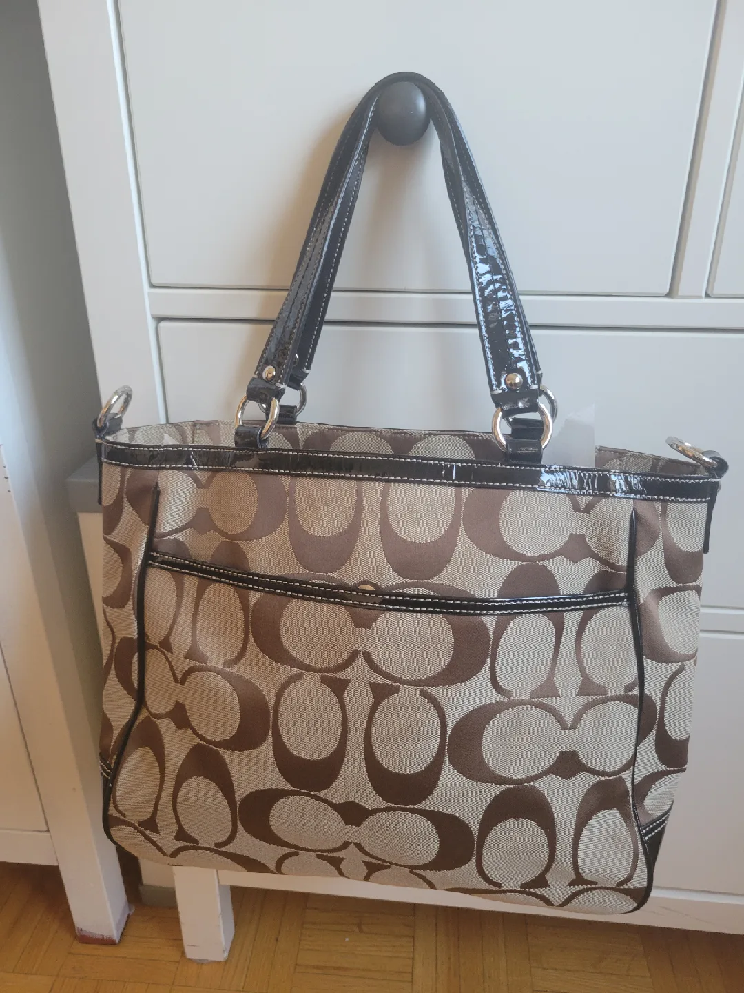 Coach Beige/Brown Signature Tote Bag thumbnail