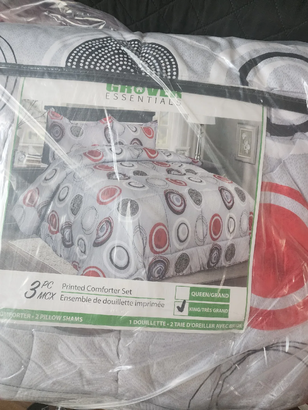 Grovan Essentials Queen/King Comforter Set (New)