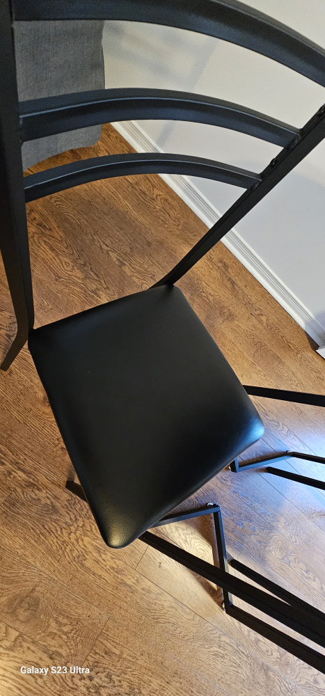 Round Dining Table with 2 Chairs - Black - photo 3