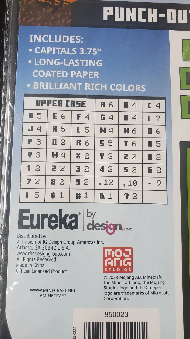 Minecraft Punch-Out Reusable Letters - 176 Letters image indicator(3)