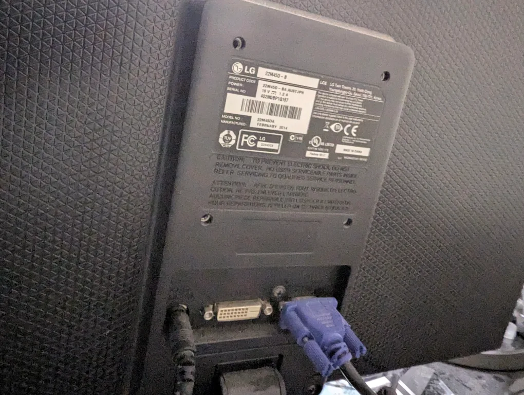 22 inch computer monitor LG 22M450-B Monitor thumbnail