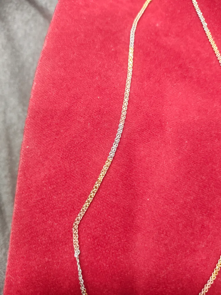 Tricolour Gold Chain Necklace image indicator(3)
