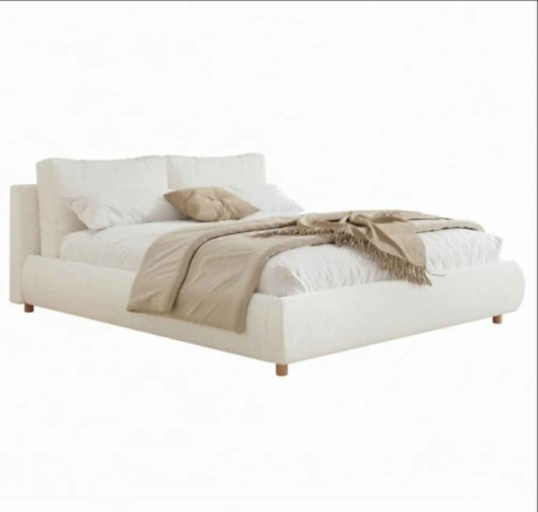 Boucle Fabric Bed Frame for Queen Sized Bed - photo 4