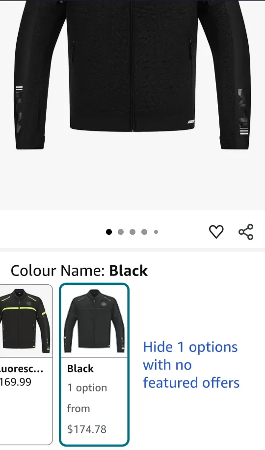 ILM MOTORCYCLE RIDING JACKET, Black, All Season,Size XL image indicator(4)