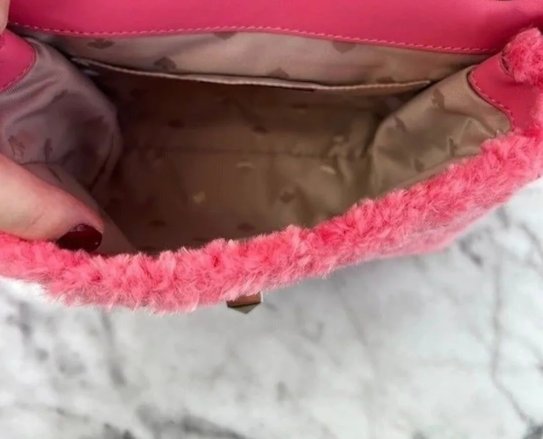 Kate Spade Natalia Foux Fur small flap bag image indicator(7)