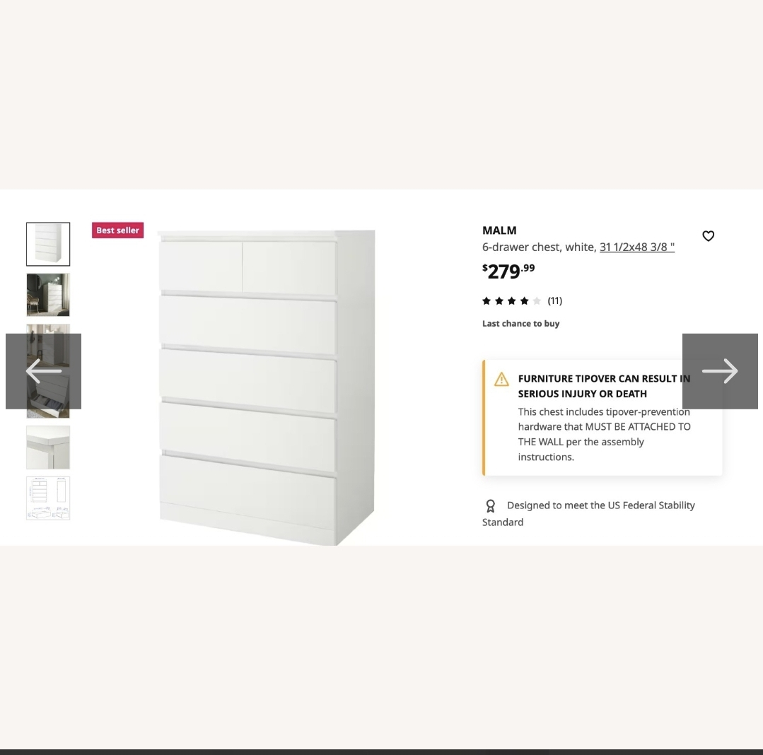 dresser malm and night stand - photo 3