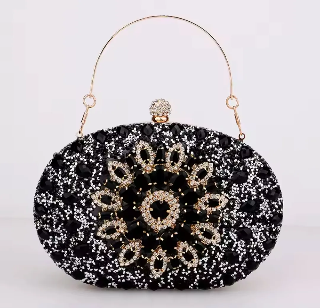 brand new Black Rhinestone Evening Clutch YM3108 thumbnail
