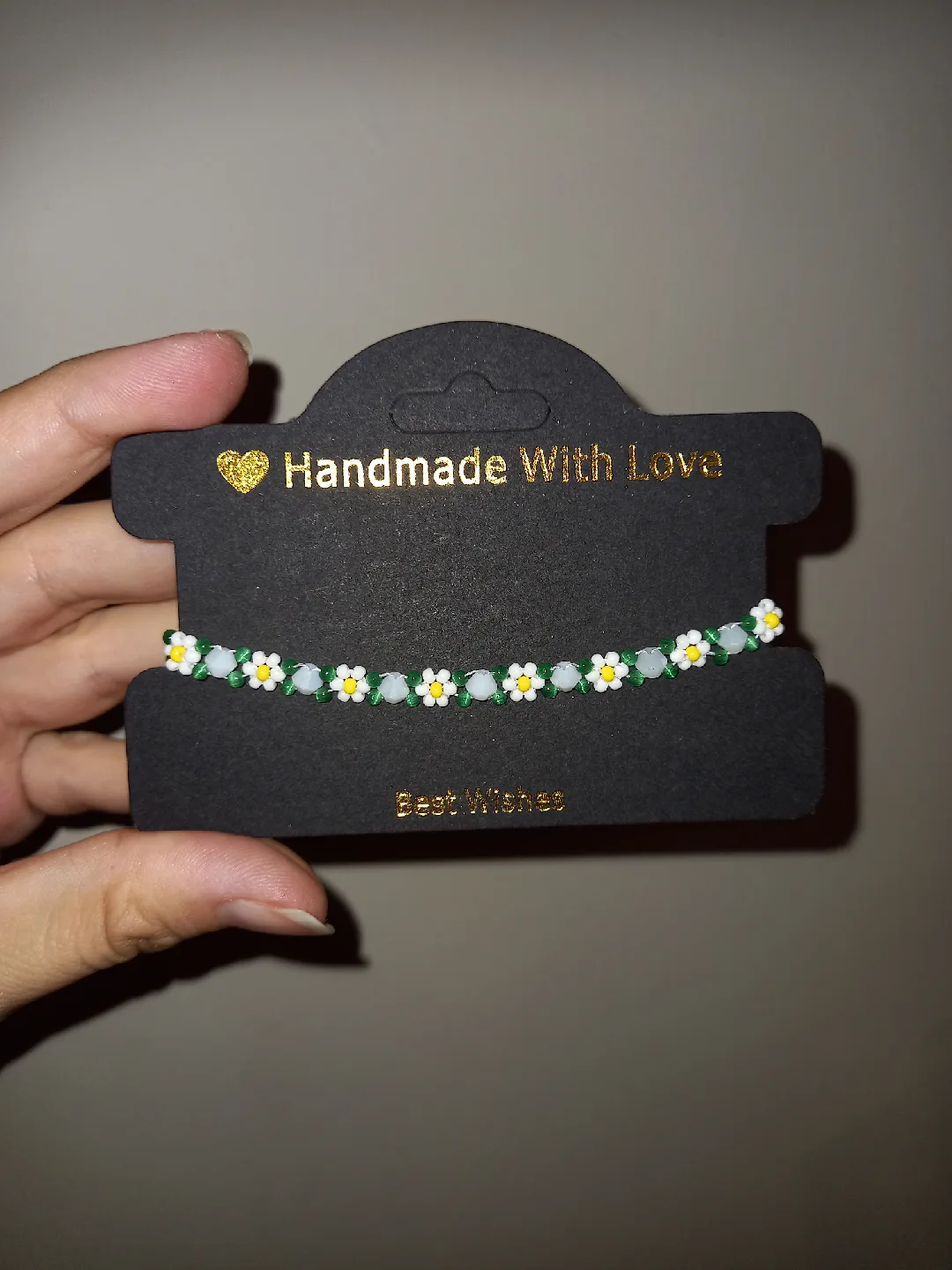 Handmade Daisy Earrings and Bracelet Set with Cat eyes Stones image indicator(2)