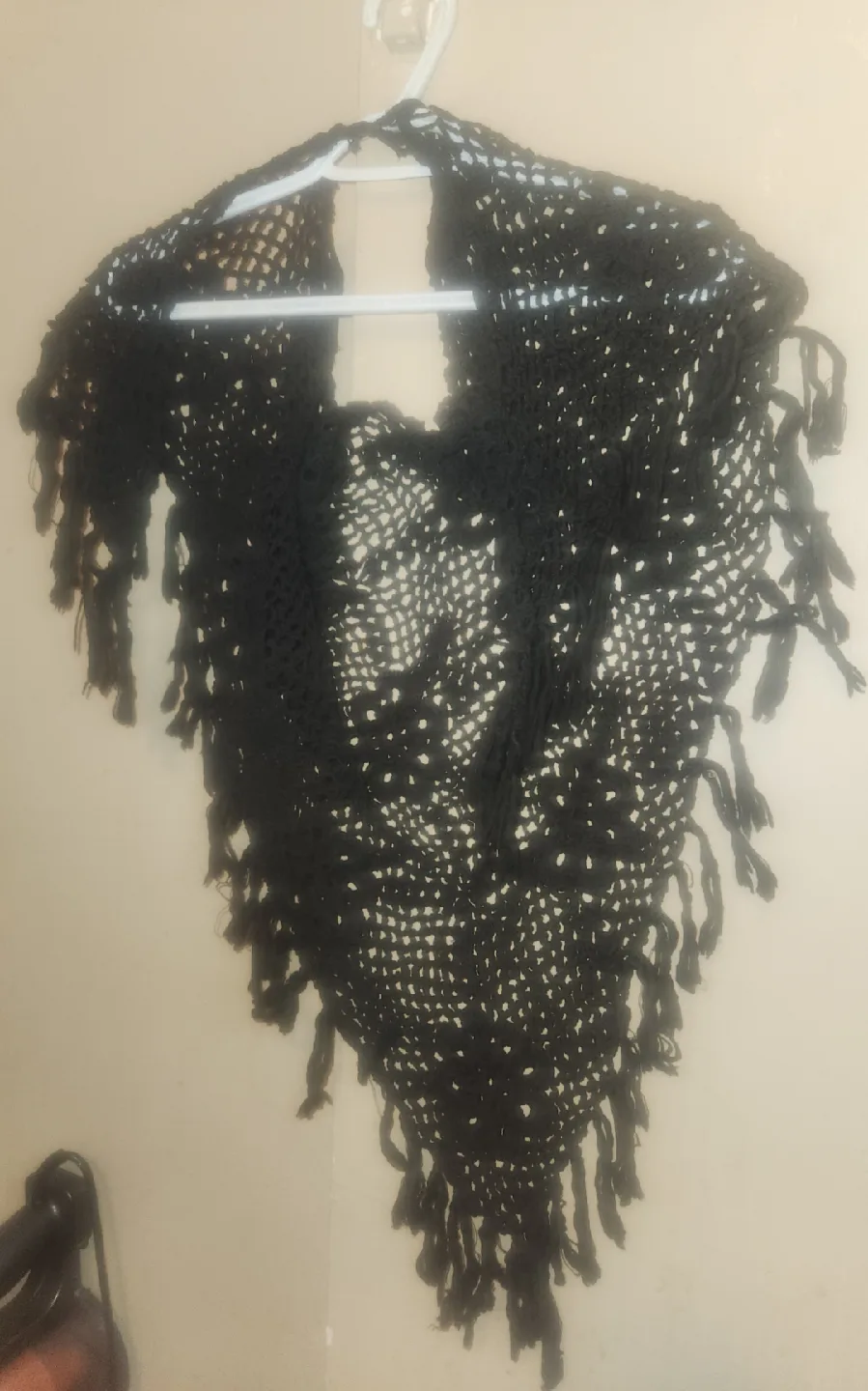 Crochet Shawl - Black thumbnail