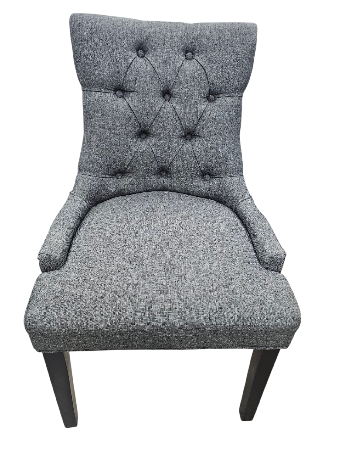 Gray Tufted Armchair