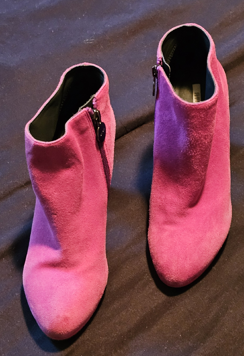 Geox Fuchsia Suede Ankle Boots - Size 9 - photo 2