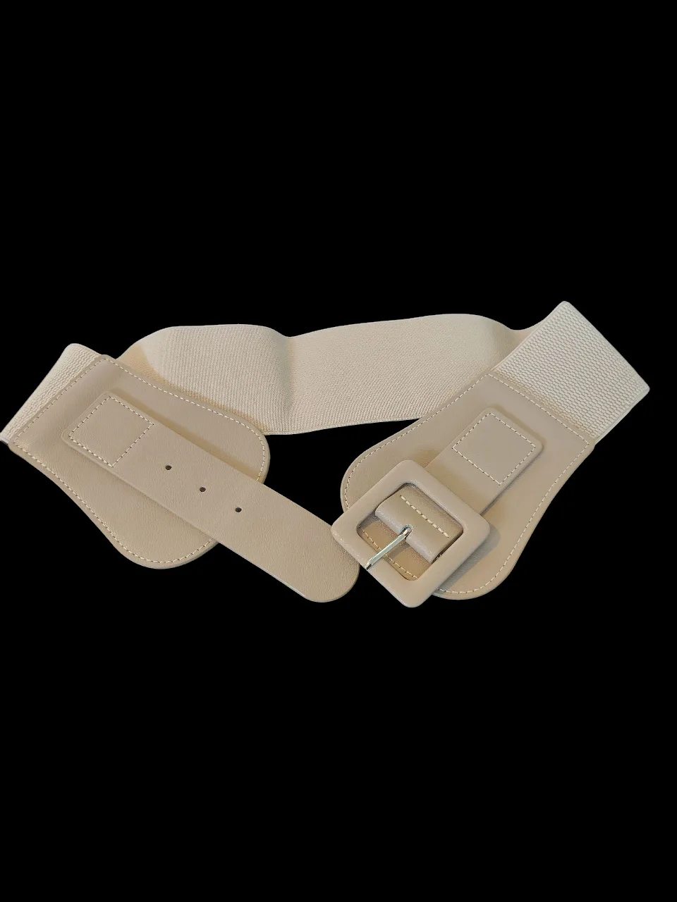 Beige Elastic Waist Belt thumbnail