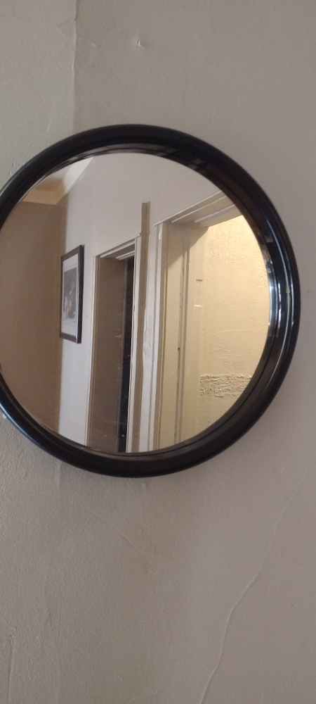 🥕Round Black Framed Mirror - photo 2