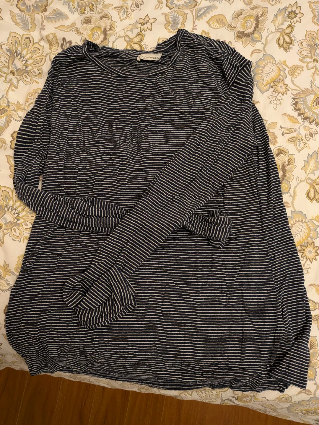 zara striped blue/white long sleeve thumbnail