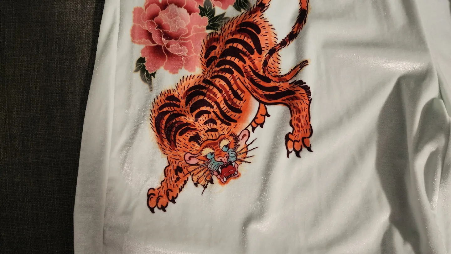 Bershka Dragon & Tiger Shorts - Size L image indicator(5)