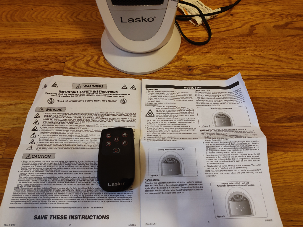 🥕 Lasko Ceramic Tower Heater w/ Remote - photo 2