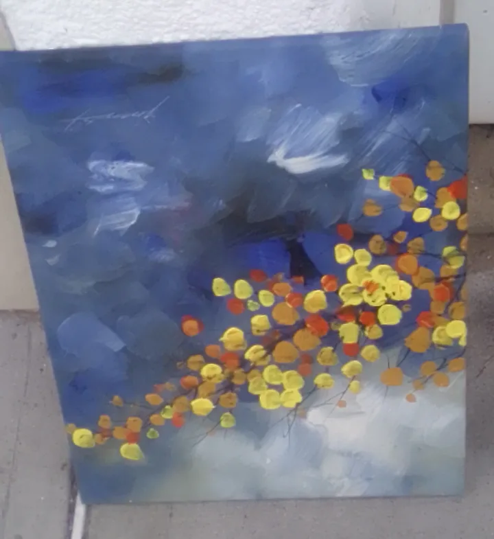 Hand-Painted Floral Canvas Art image indicator(4)