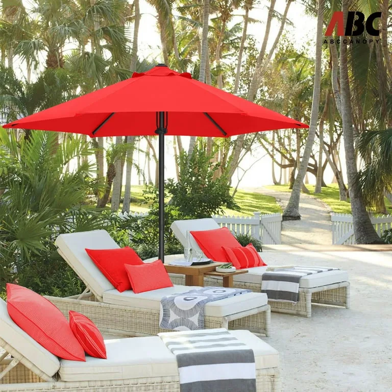 NEW in box 7.5' Red orange Patio Umbrella image indicator(4)