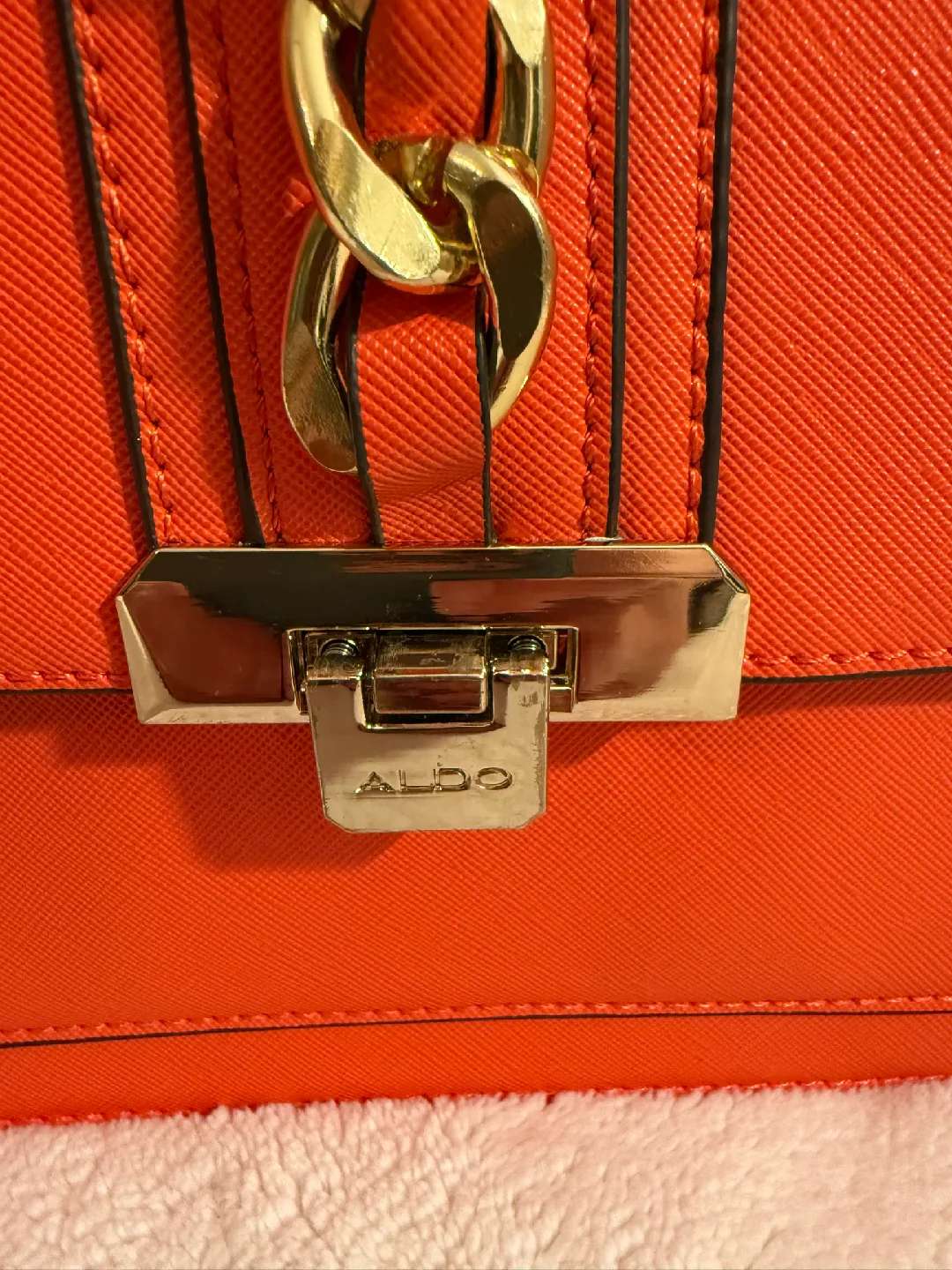 Aldo Bright Orange Top Handle Bag image indicator(4)