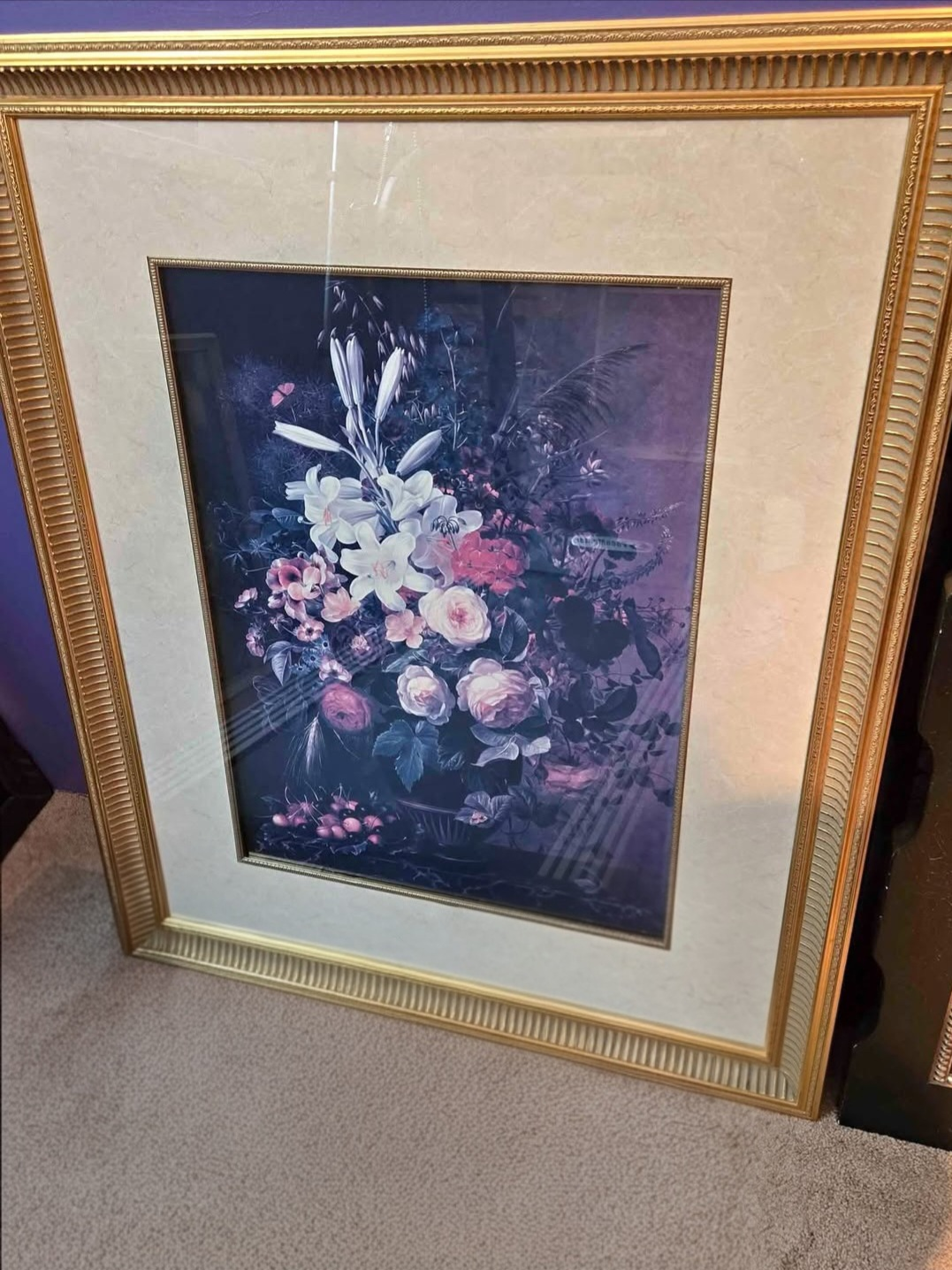 Gorgeous!! Professionally Framed Floral Painting - photo 2