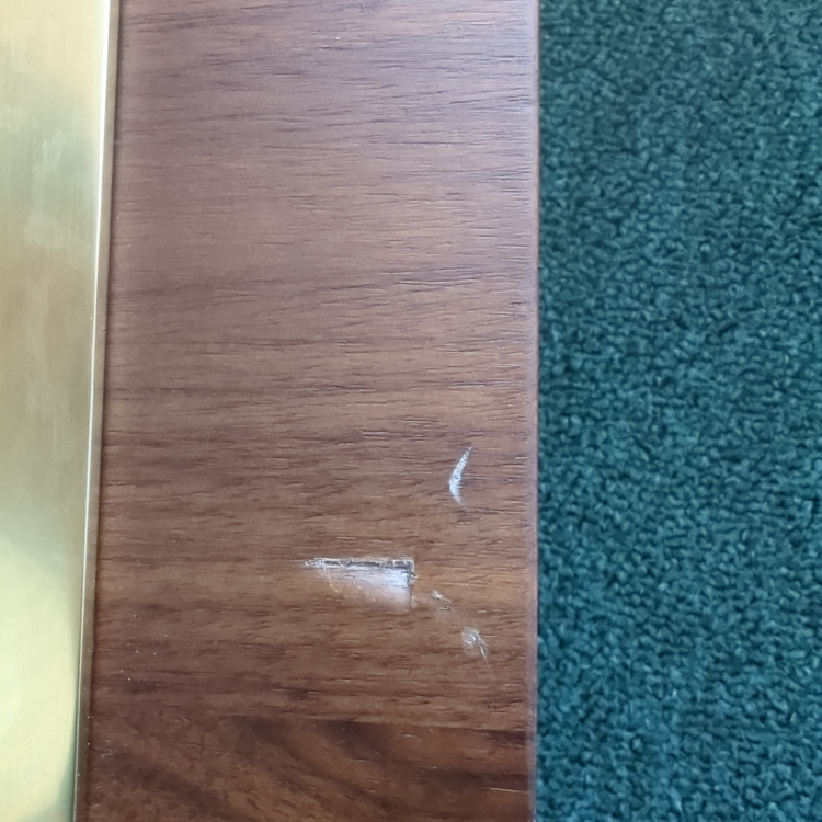 Wood & Brass Wall Shelf - photo 2