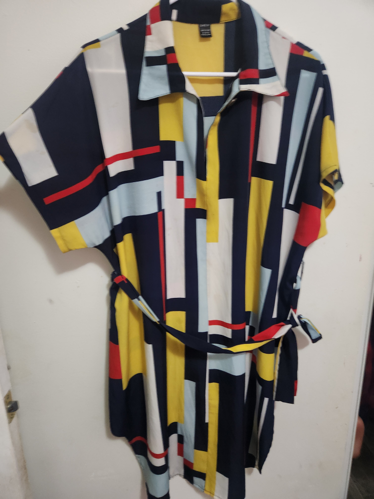 SHEIN XL Geometric Print Shirt Dress - photo 4
