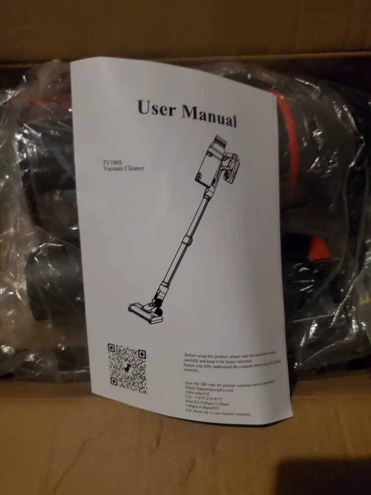 Cordless Vacuum Cleaner TV106S - New in Box image indicator(3)