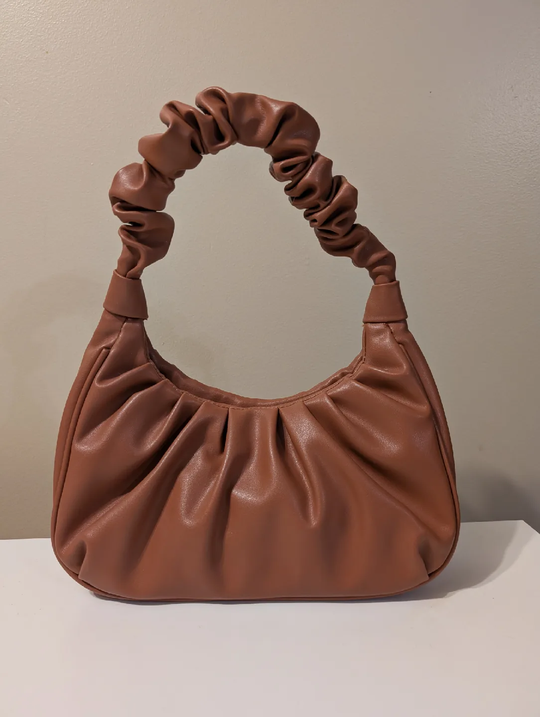 Brown Ruched Handle Shoulder Bag thumbnail