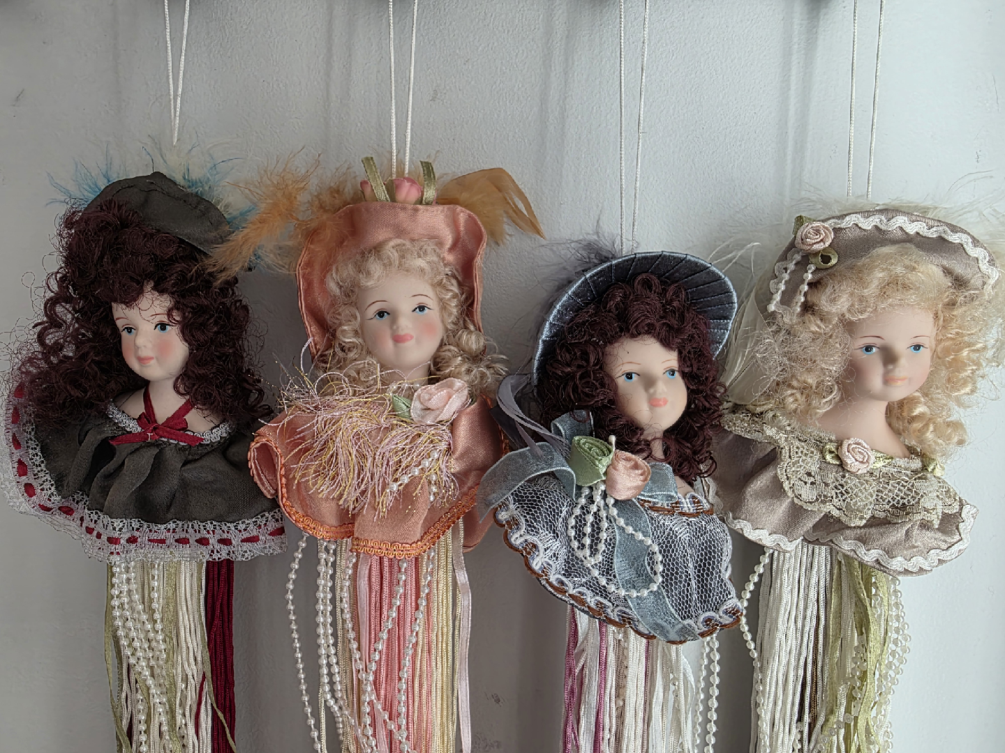 Vintage Porcelain Doll Ornaments - photo 2